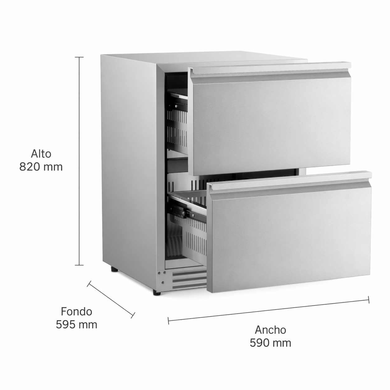 Cajón Refrigerador 2 Puertas 92 Lts FDV Deluxe