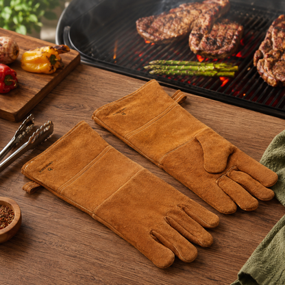 Guantes de Cuero para Parrilla Simple Cook