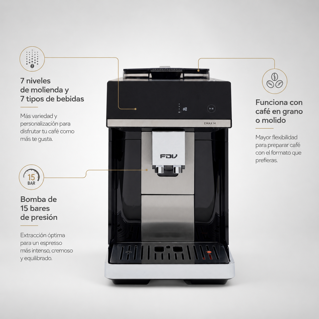Cafetera Superautomática Libérica 7 en 1  FDV