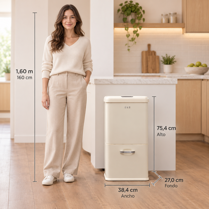 Basurero Vintage 2 Recipientes 50L EKO