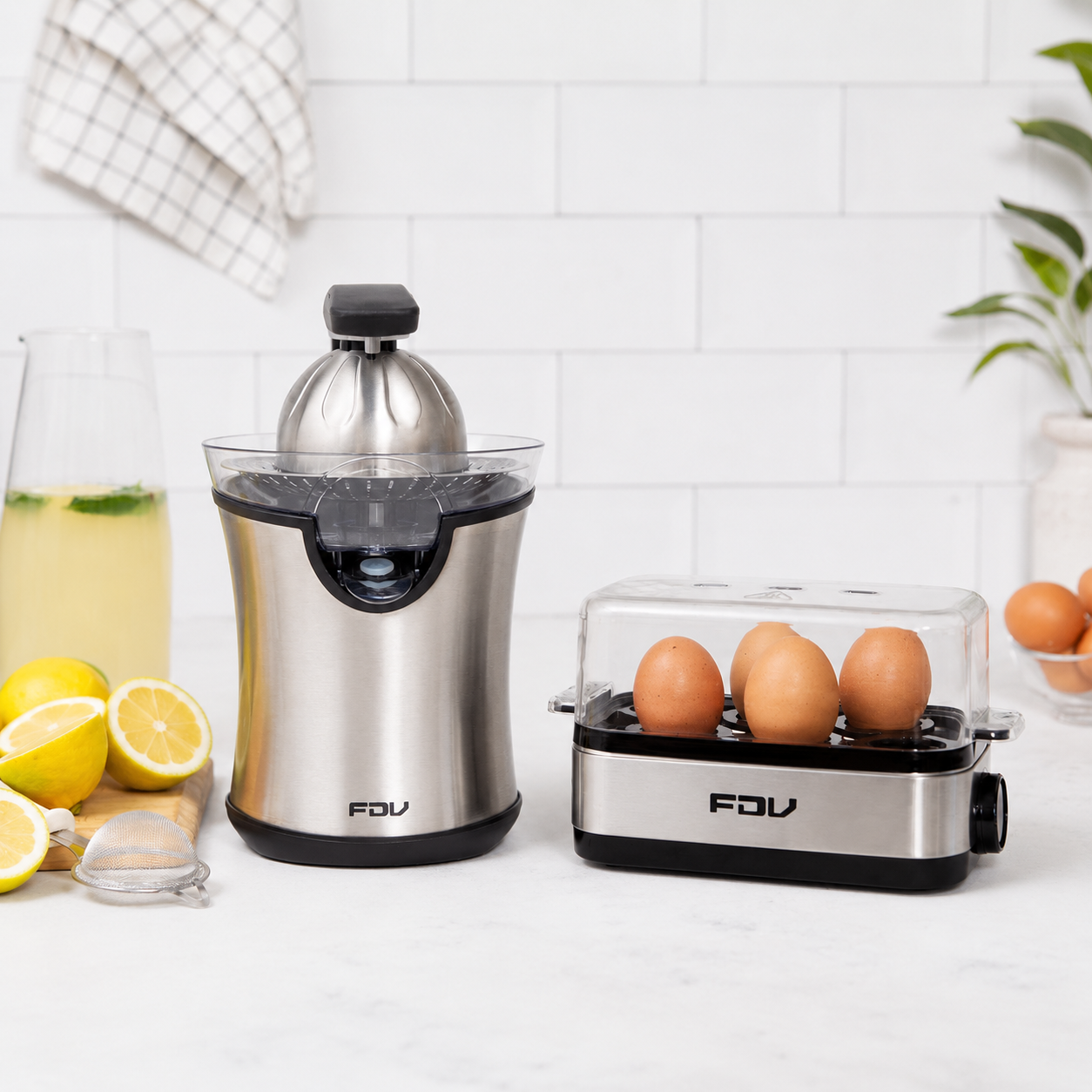 Exprimidor FDV Citrus Juicer + Hervidor de Huevos FDV Master Egg