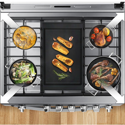 Cocina a Gas 6 Quemadores con Quemador de Triple Potencia2#Acero