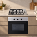 Encimera FDV Design 4T GLTX 65 NAT 2.0 + Horno Empotrado Design 60 Lts FDV