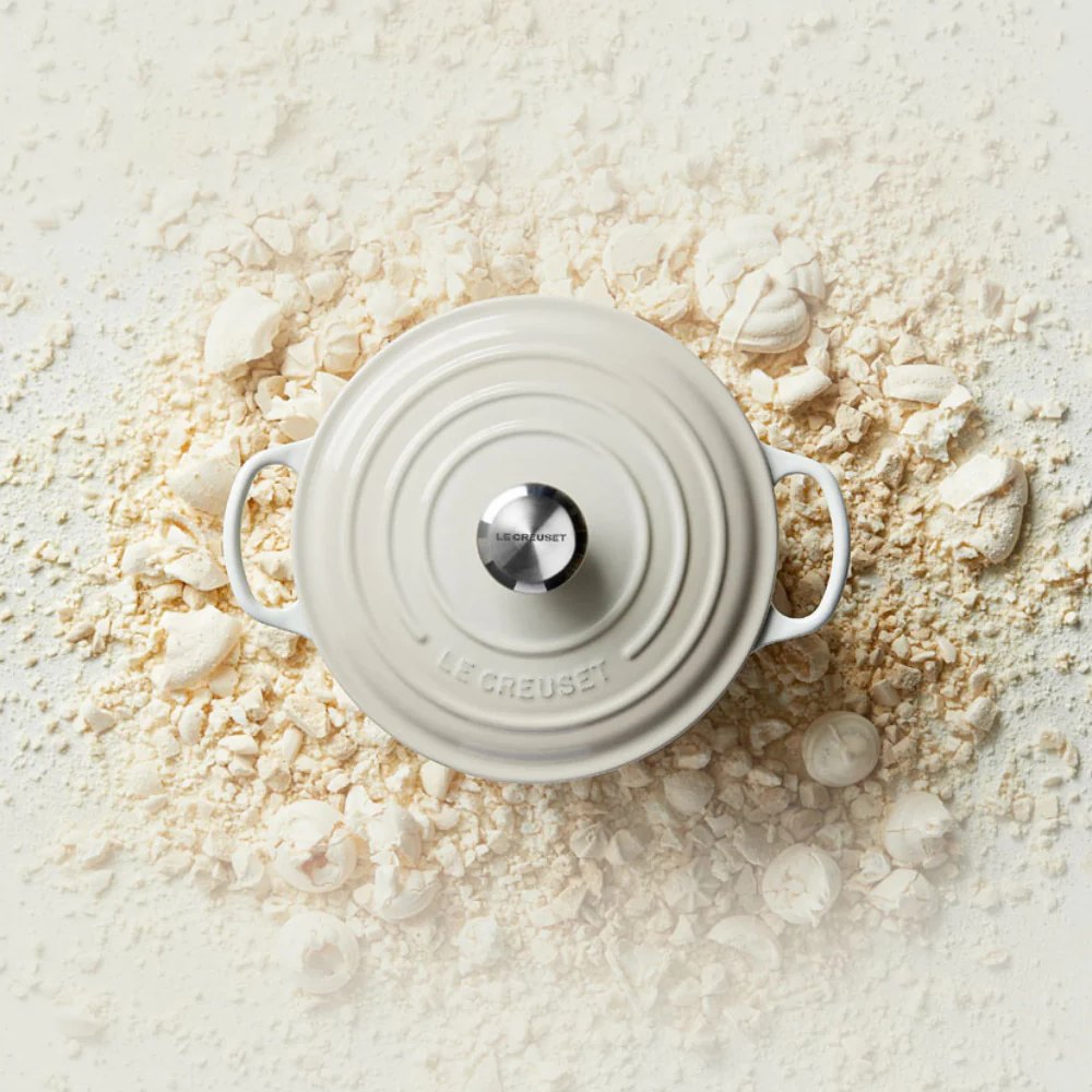 Cocotte Redonda Meringue 26 Cm Le Creuset3#Blanco