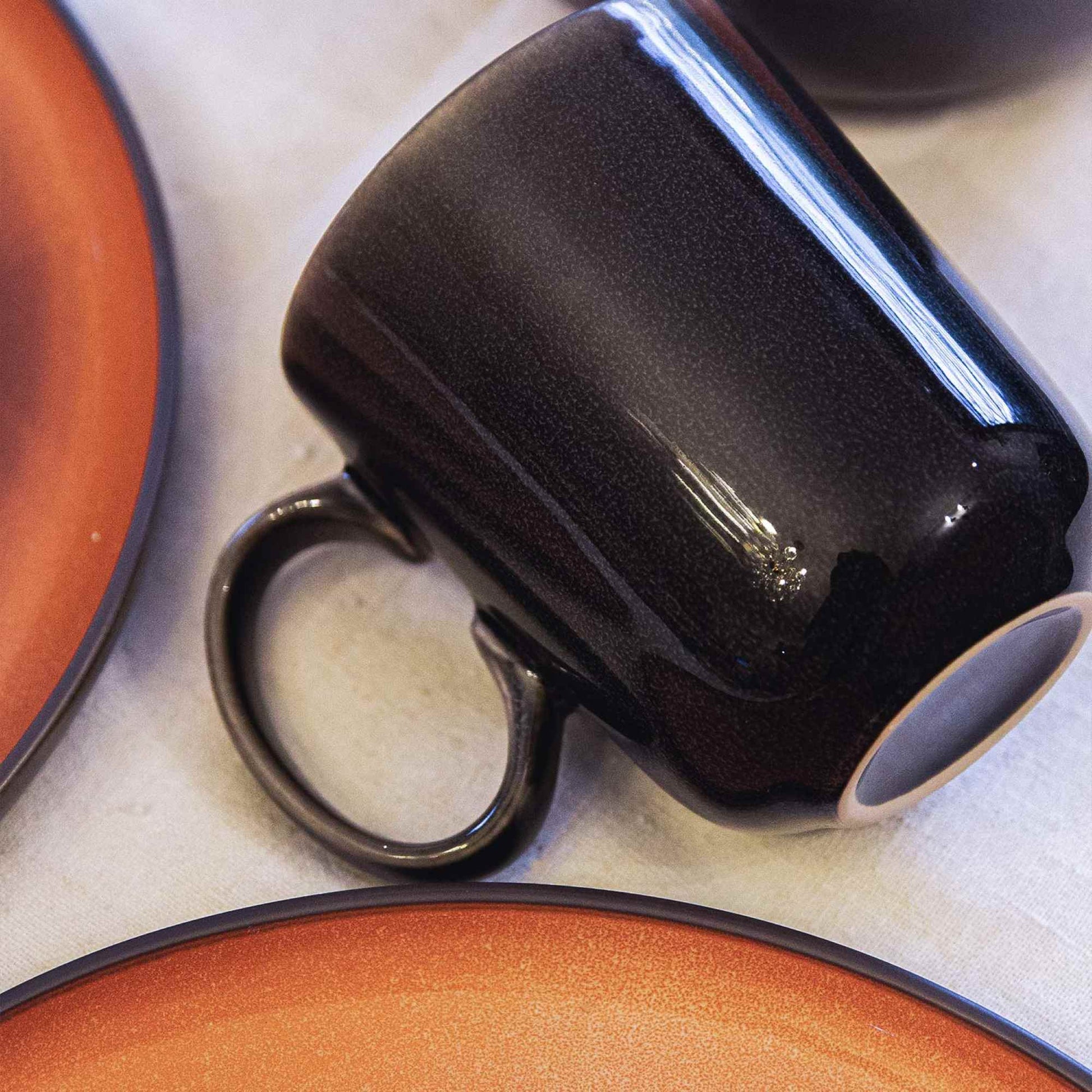 Juego de Loza Damasco 16 Pzs Vajilla Cerámica Decoexpress3#Naranjo