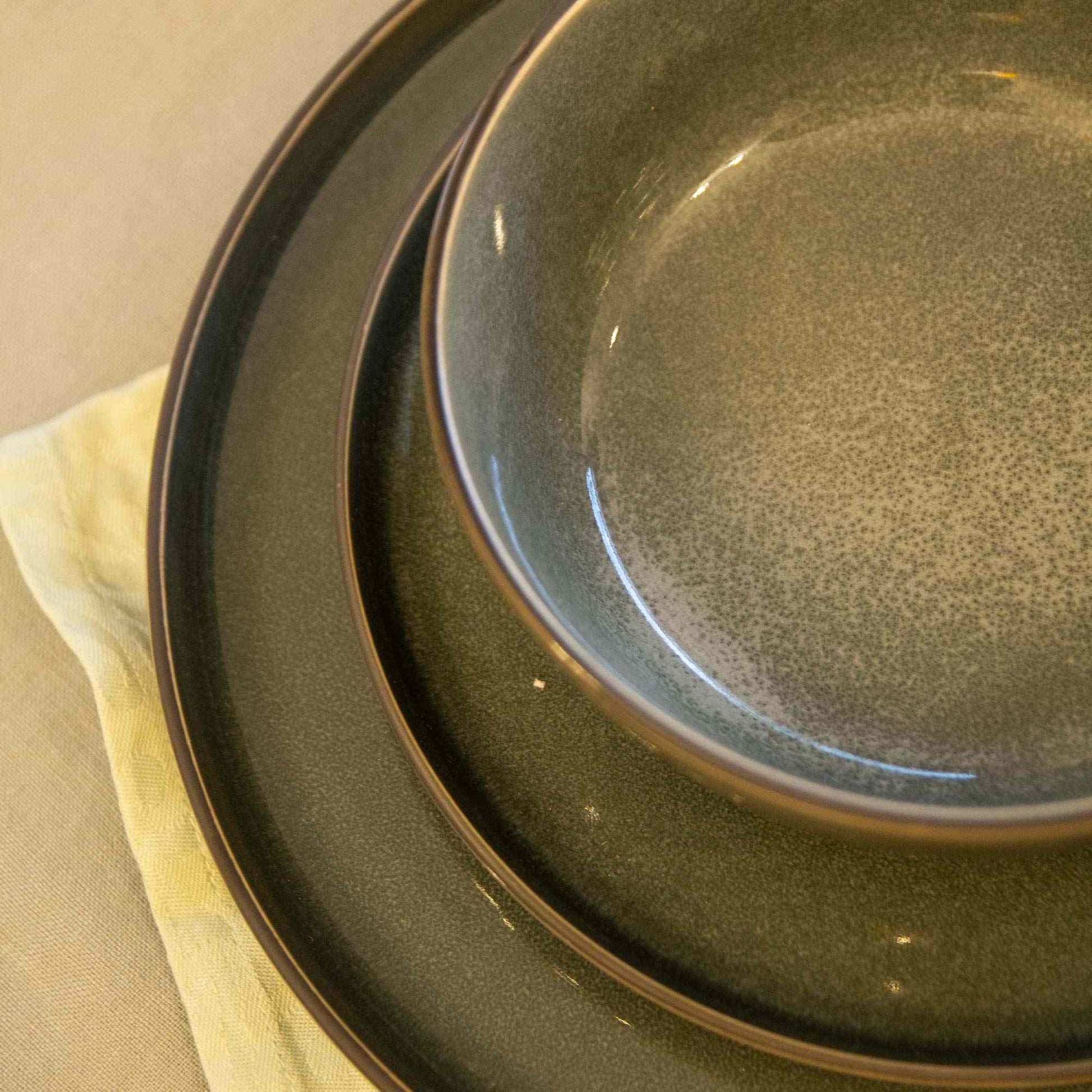 Juego de Loza Moscú 16 Pzs Vajilla Cerámica Decoexpress7#Verde