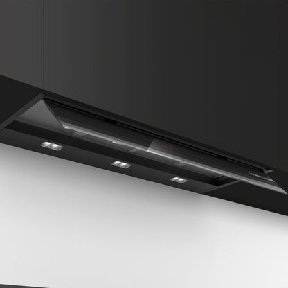 Serie 6 Campana decorativa integrada 90 cm Cristal negro4#Negro