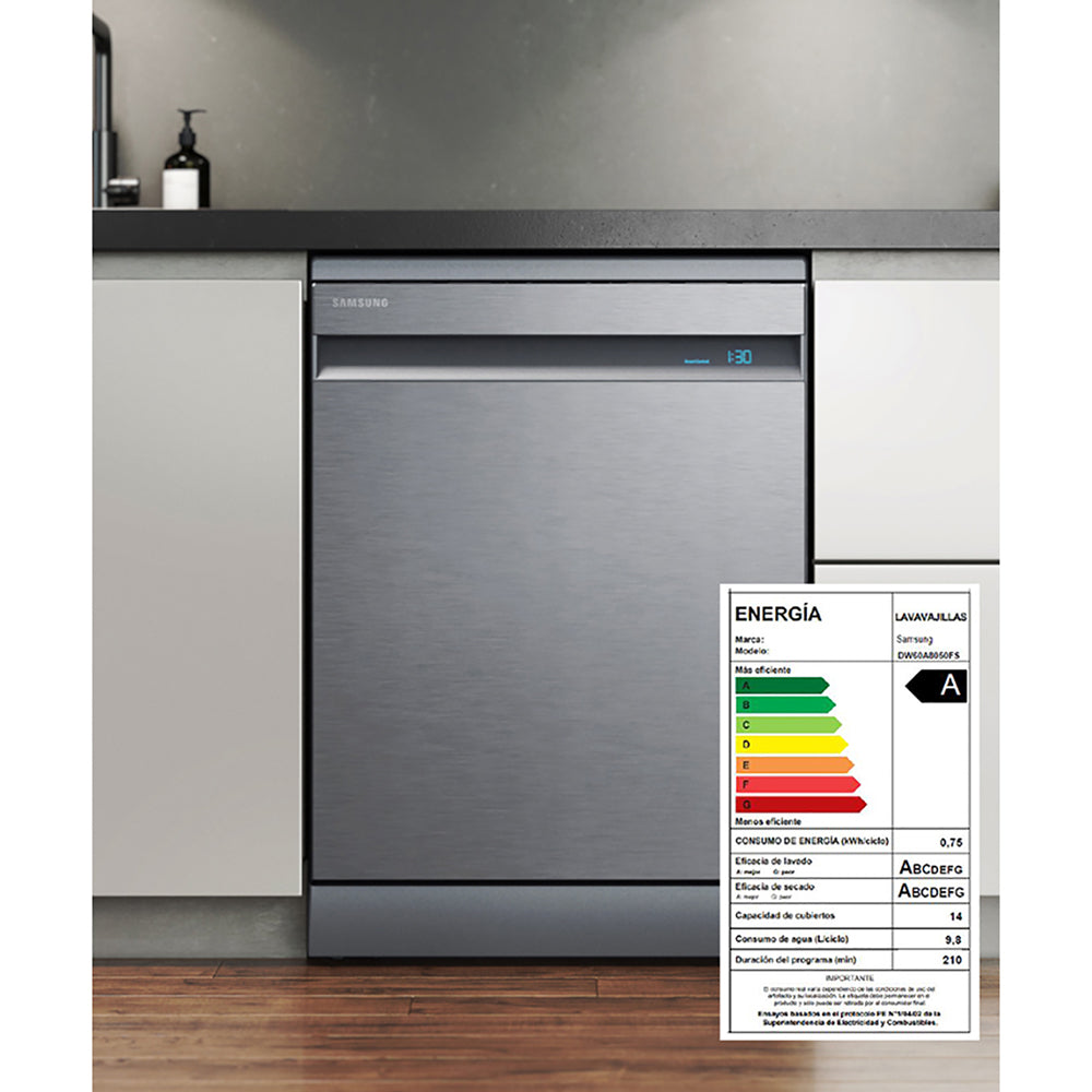 Lavavajillas DW60A8050FS 14 Cubiertos Free Standing Samsung