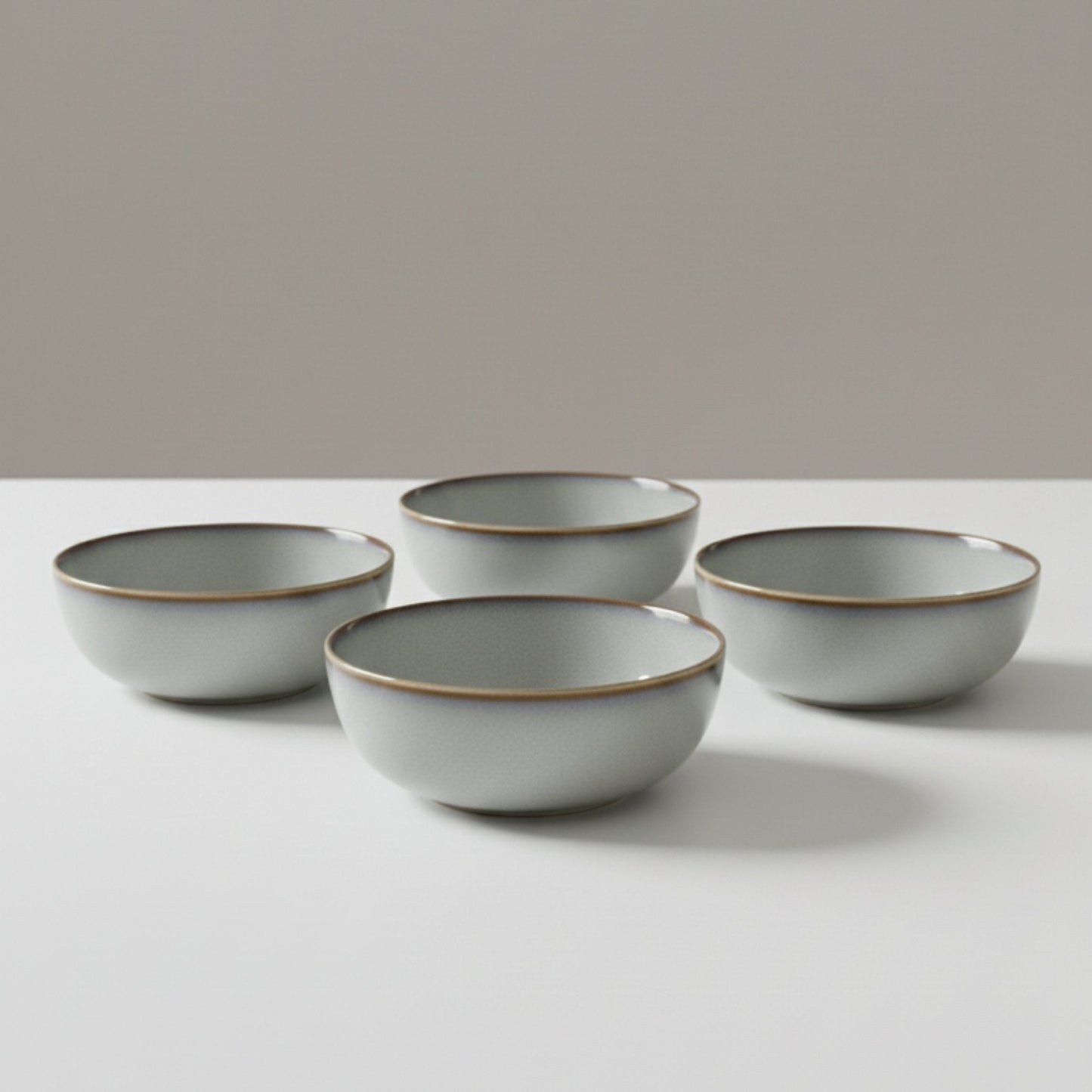 Set 4 Bowls Cerámica Borde Beige Decoexpress6#Sin color