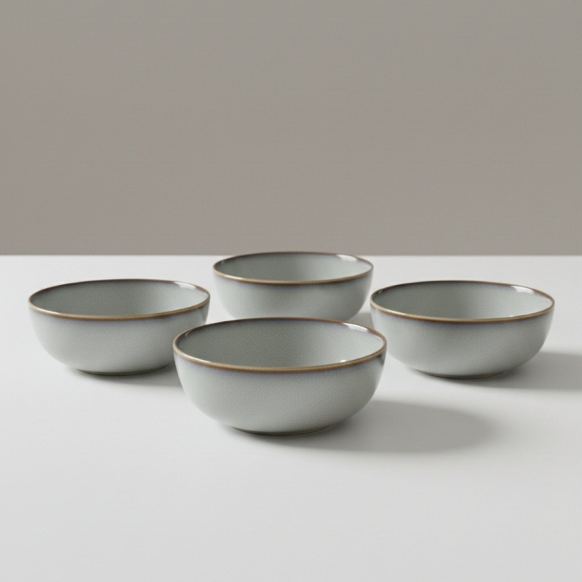 Set 4 Bowls Cerámica Borde Beige Decoexpress6#Sin color