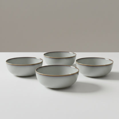Set 4 Bowls Cerámica Borde Beige Decoexpress6#Sin color