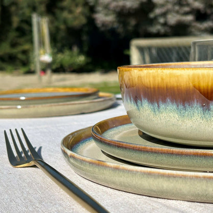 Juego de Loza 18 piezas Vajilla Cerámica Lisboa Decoexpress5#Café