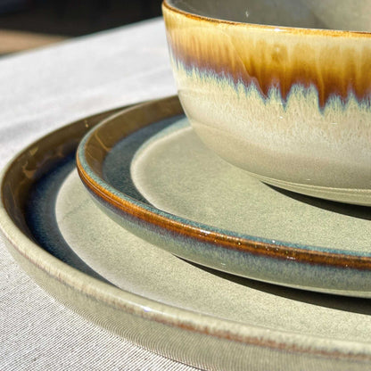 Juego de Loza 18 piezas Vajilla Cerámica Lisboa Decoexpress1#Café