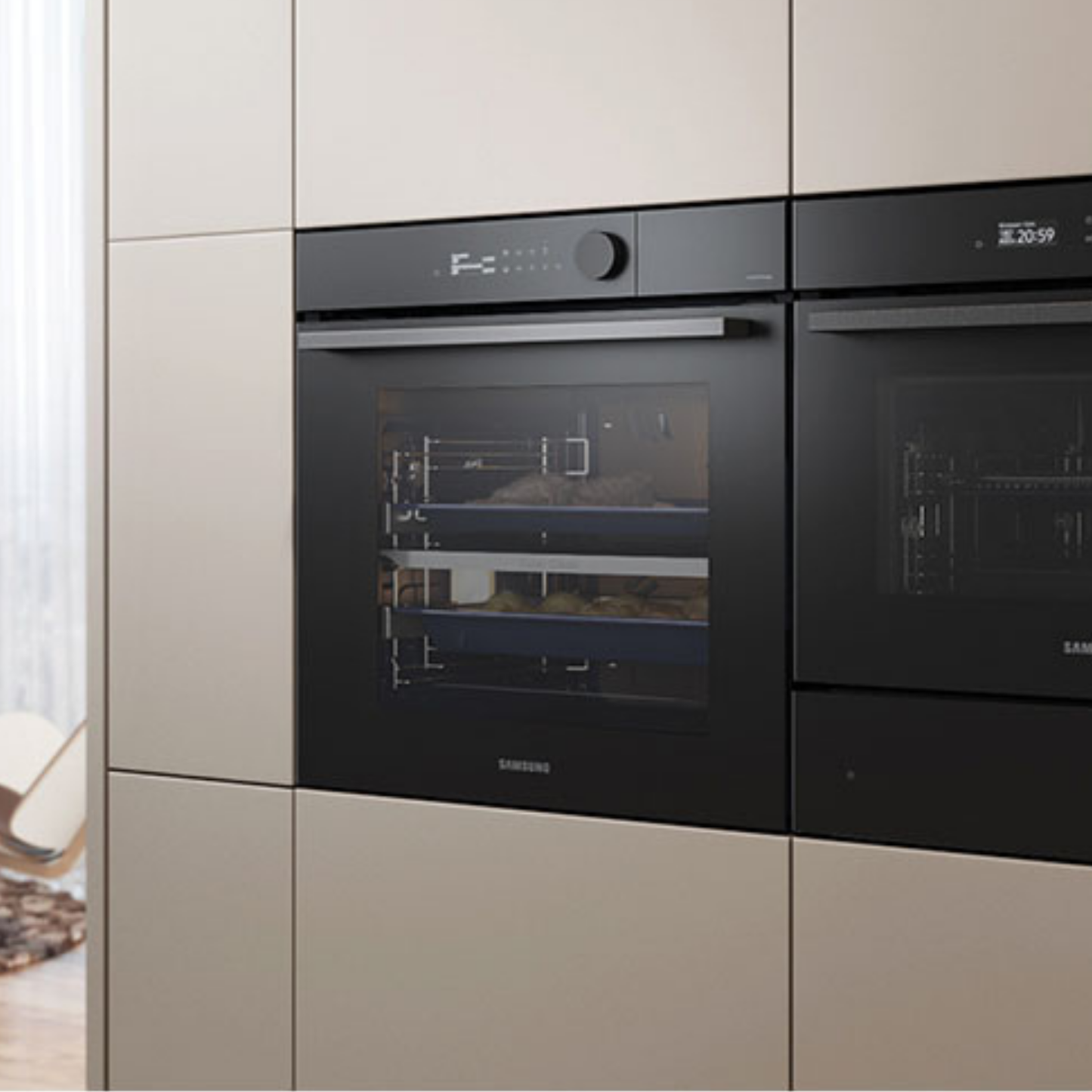 Horno Dual Cook y Air Fry con Wi-Fi NV7B5645TAK/ZS 76 Lts Samsung