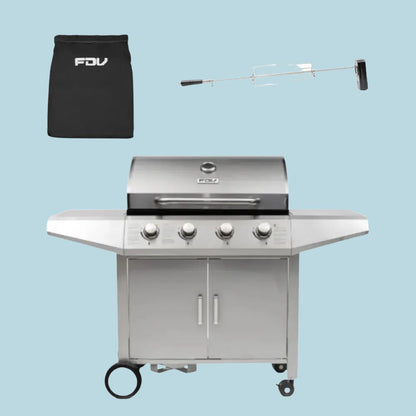 Kit Parrilla Essence 4Q + Spiedo + Funda FDV