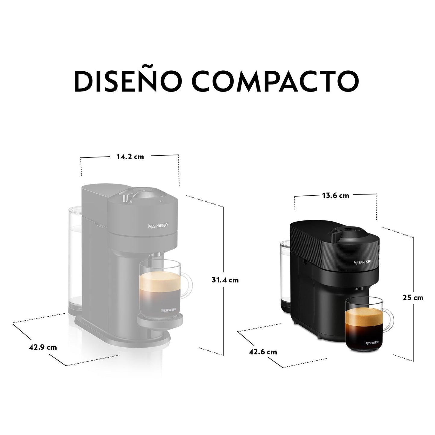Cafetera Vertuo Pop Con Espumador Aeroccino 3 Nespresso3#Negro