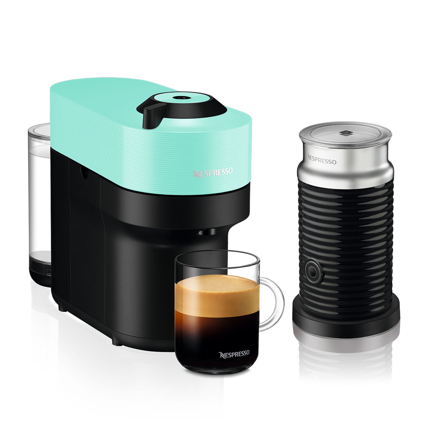 Cafetera Vertuo Pop Con Espumador Aeroccino 3 Nespresso10#Negro