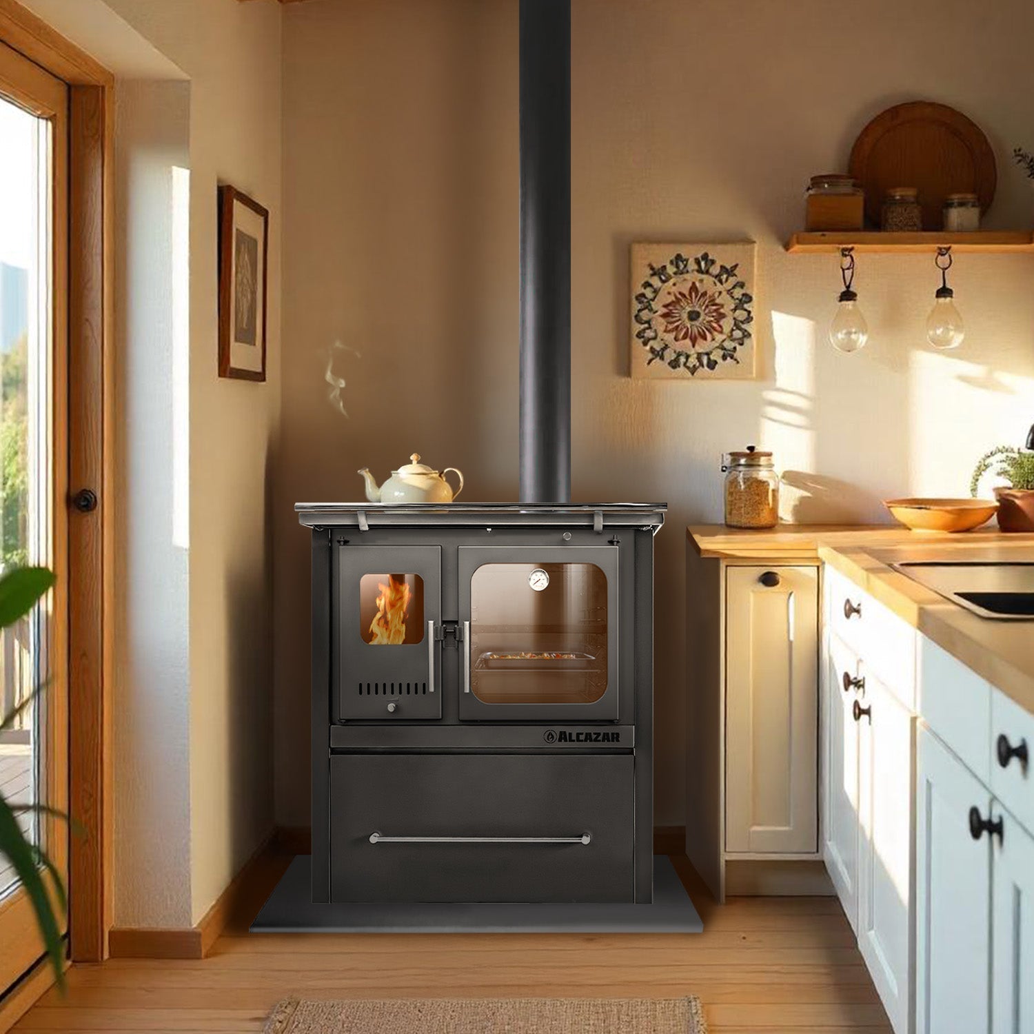 Cocina A Leña Europea M90 Alcazar3#Gris