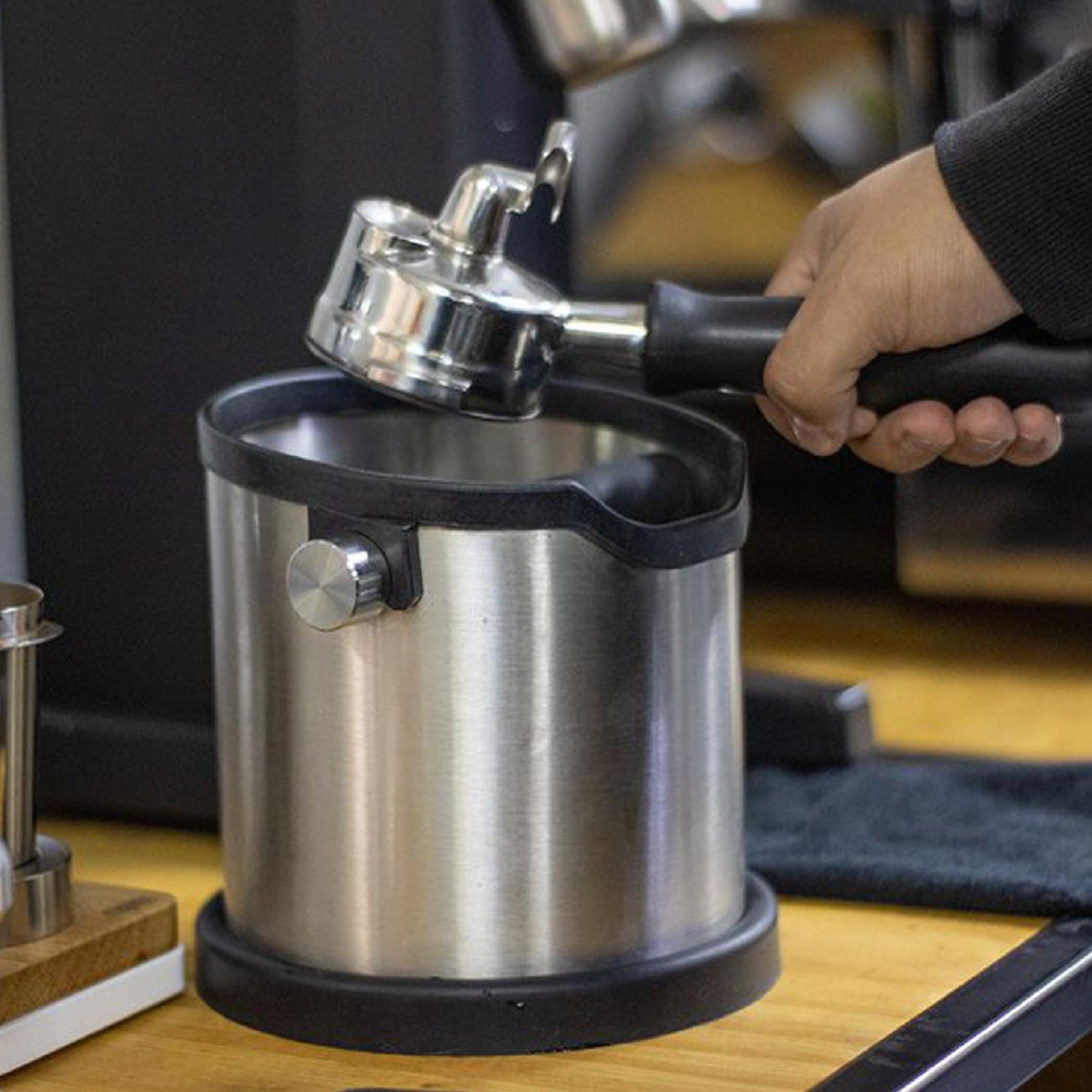 Coffee Gear Professional Knock Box Rhino1#Plateado