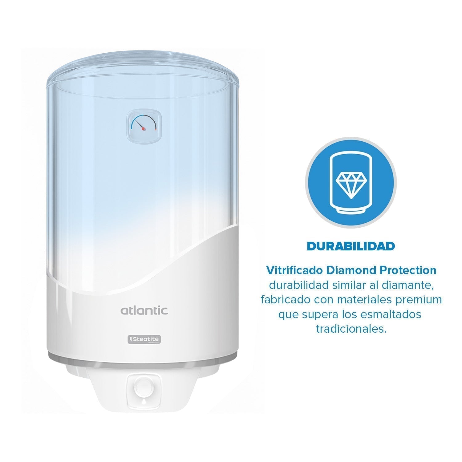 Termo Eléctrico Steatite 80 Lts Atlantic6#Blanco