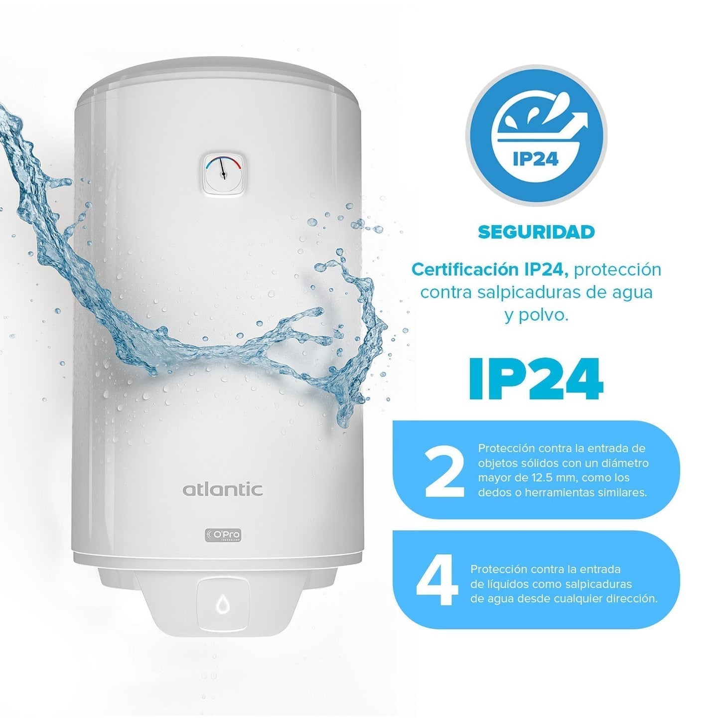 Termo Eléctrico Opro + 80 Lts Atlantic4#Blanco