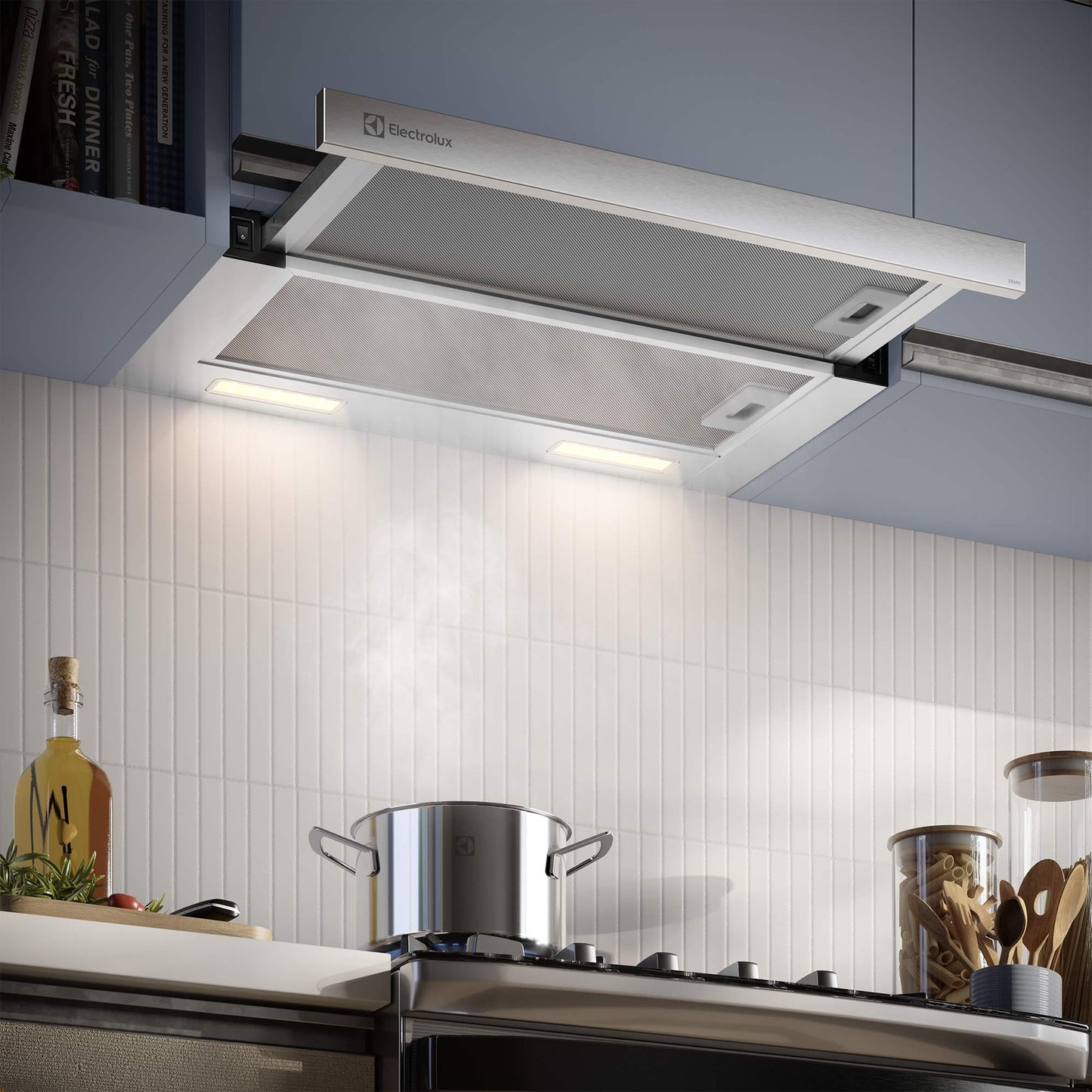 Campana de Cocina Extractora Retráctil 60cm DE6RS Electrolux1#Acero