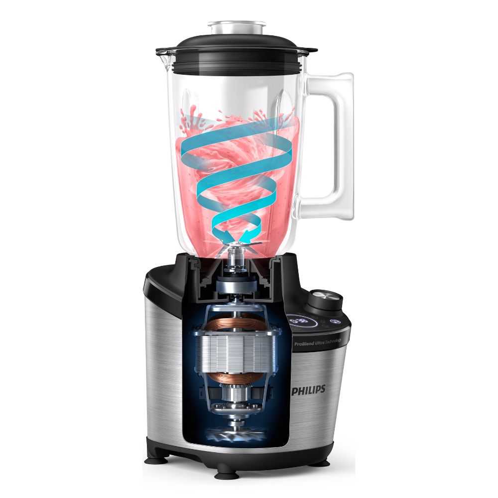 Licuadora de Alta Velocidad Jarra Vidrio Series 7000 1.8 Lts Philips8#Plateado