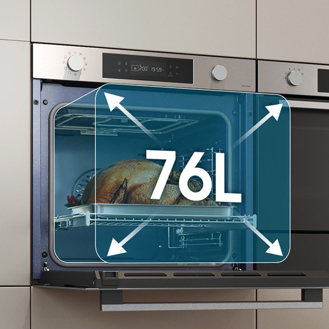 Horno Eléctrico Series 4 con conexión Wi-Fi 76L5#Negro