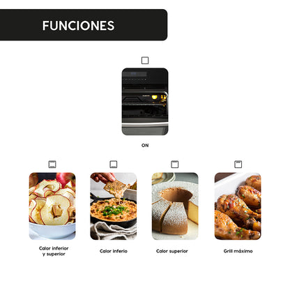 Horno Empotrado Elegance Touch con Grill 58 Lts FDV-Kitchen Center