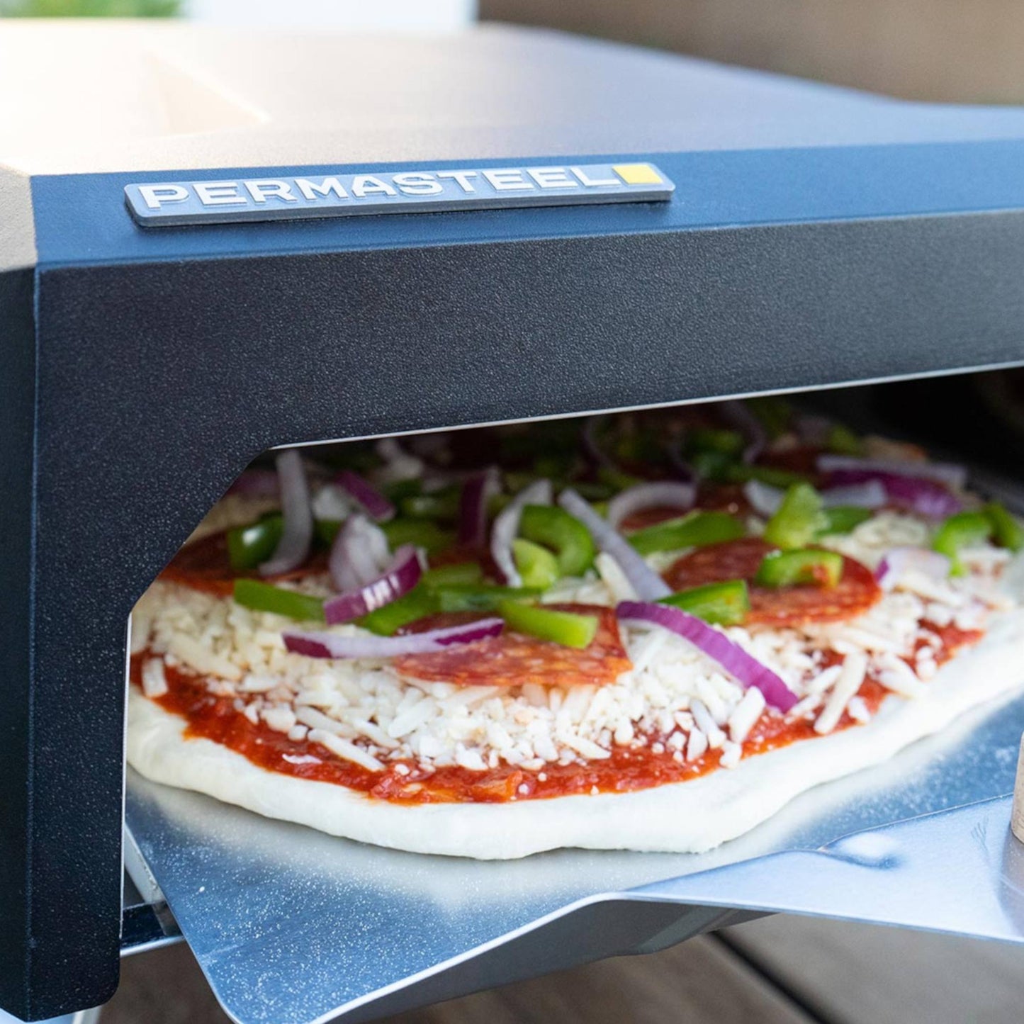 Horno Pizza A Gas + Pala + Cortador + Rodela Permasteel6#Negro