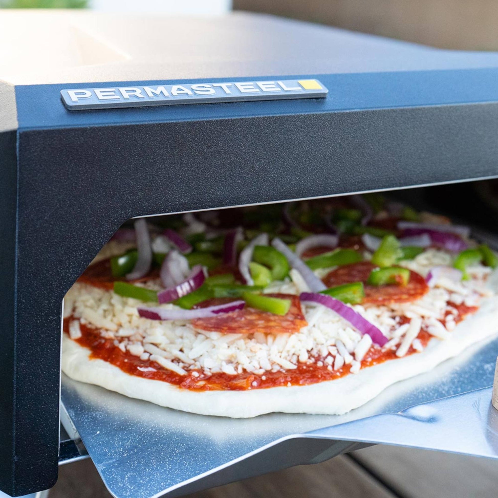 Horno Pizza A Gas + Pala + Cortador + Rodela Permasteel6#Negro