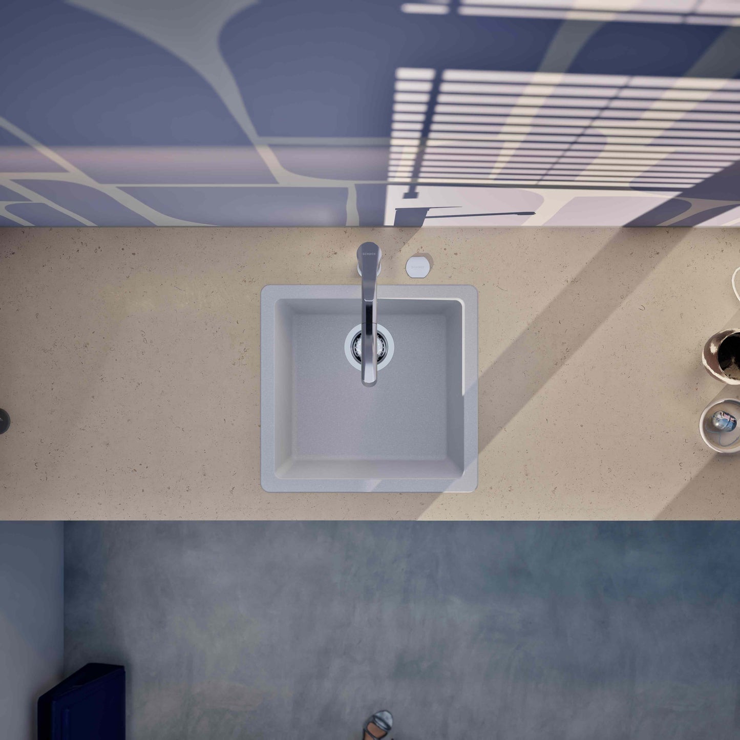 Lavaplatos Quadro Onyx Schock7#Negro