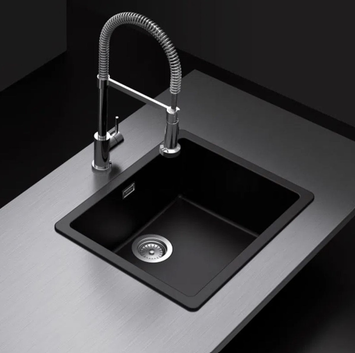 Lavaplatos Quadro Onyx Schock1#Negro