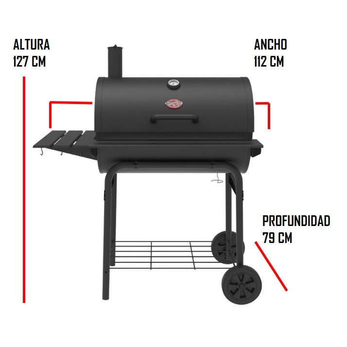 Parrilla a Carbón modelo Pro Deluxe Char Griller9#Negro