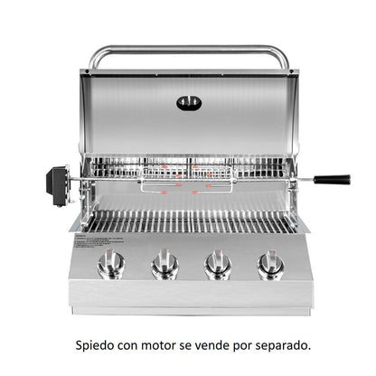 Parrilla a Gas Empotrada 4 Quemadores Kinggrill5#Gris
