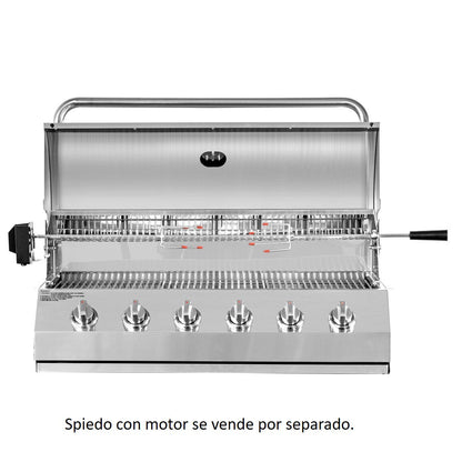 Parrilla a Gas Empotrada 6 Quemadores Kinggrill4#Gris