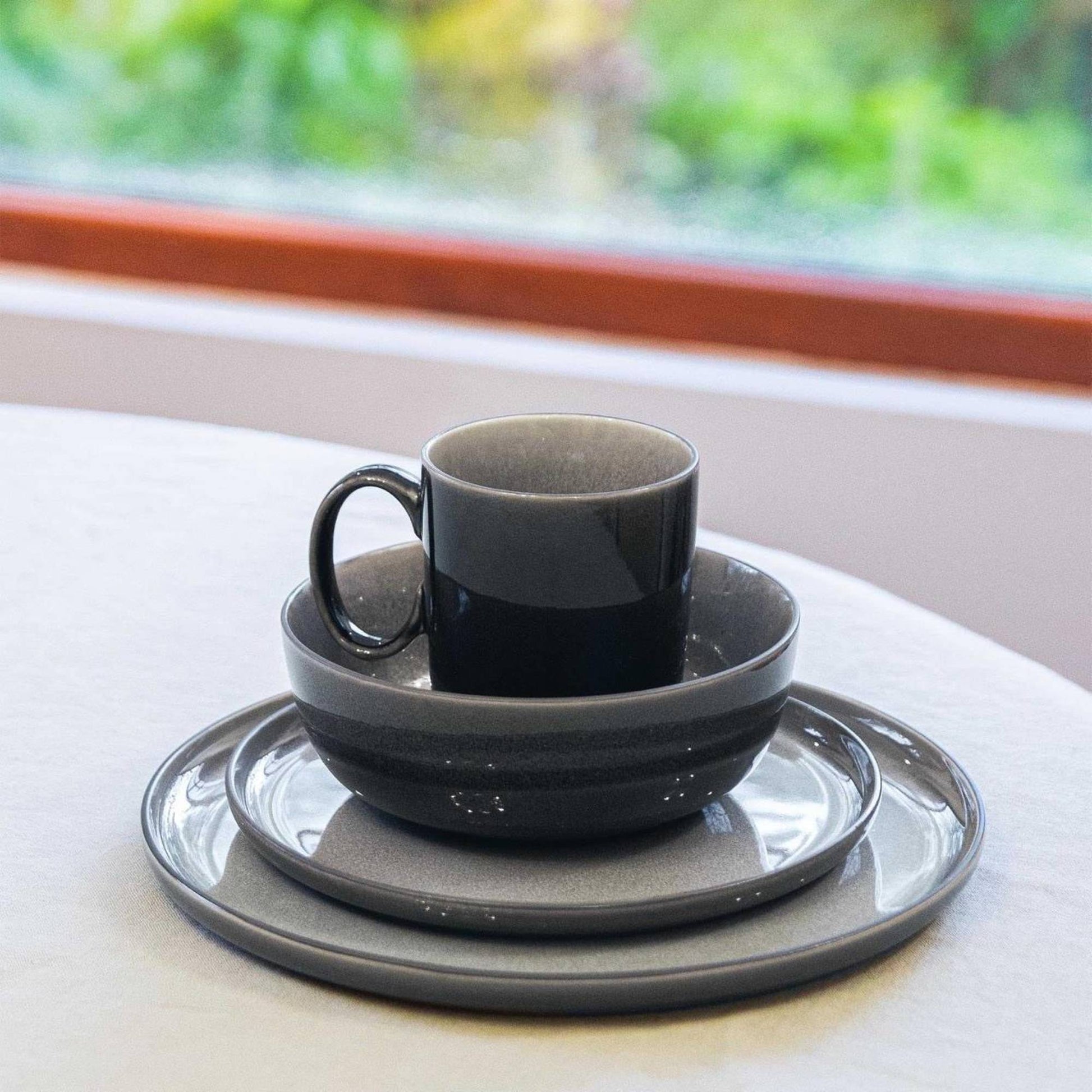 Juego de Loza Málaga 16 Pzs Vajilla Cerámica Decoexpress1#Marrón