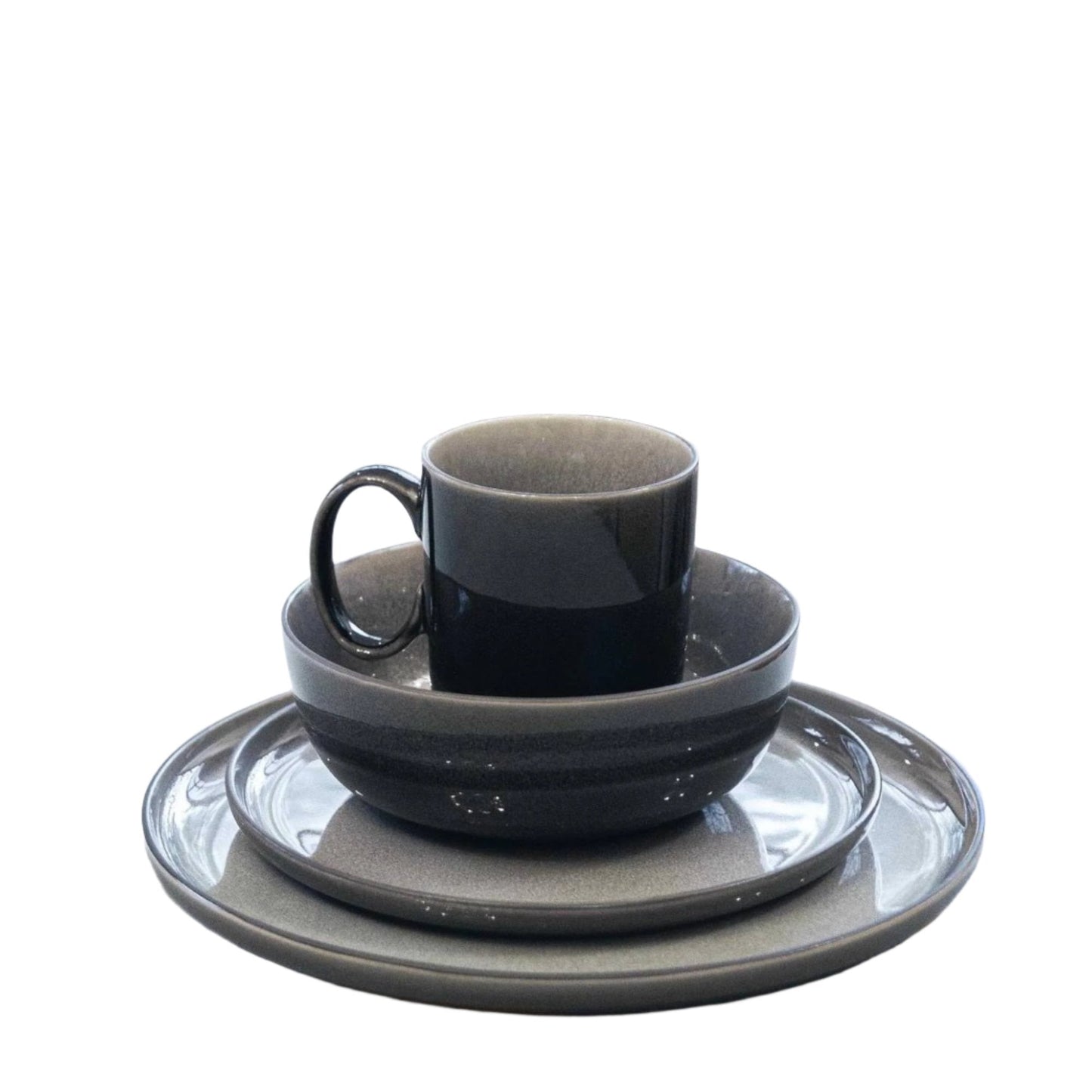 Juego de Loza Málaga 16 Pzs Vajilla Cerámica Decoexpress4#Marrón