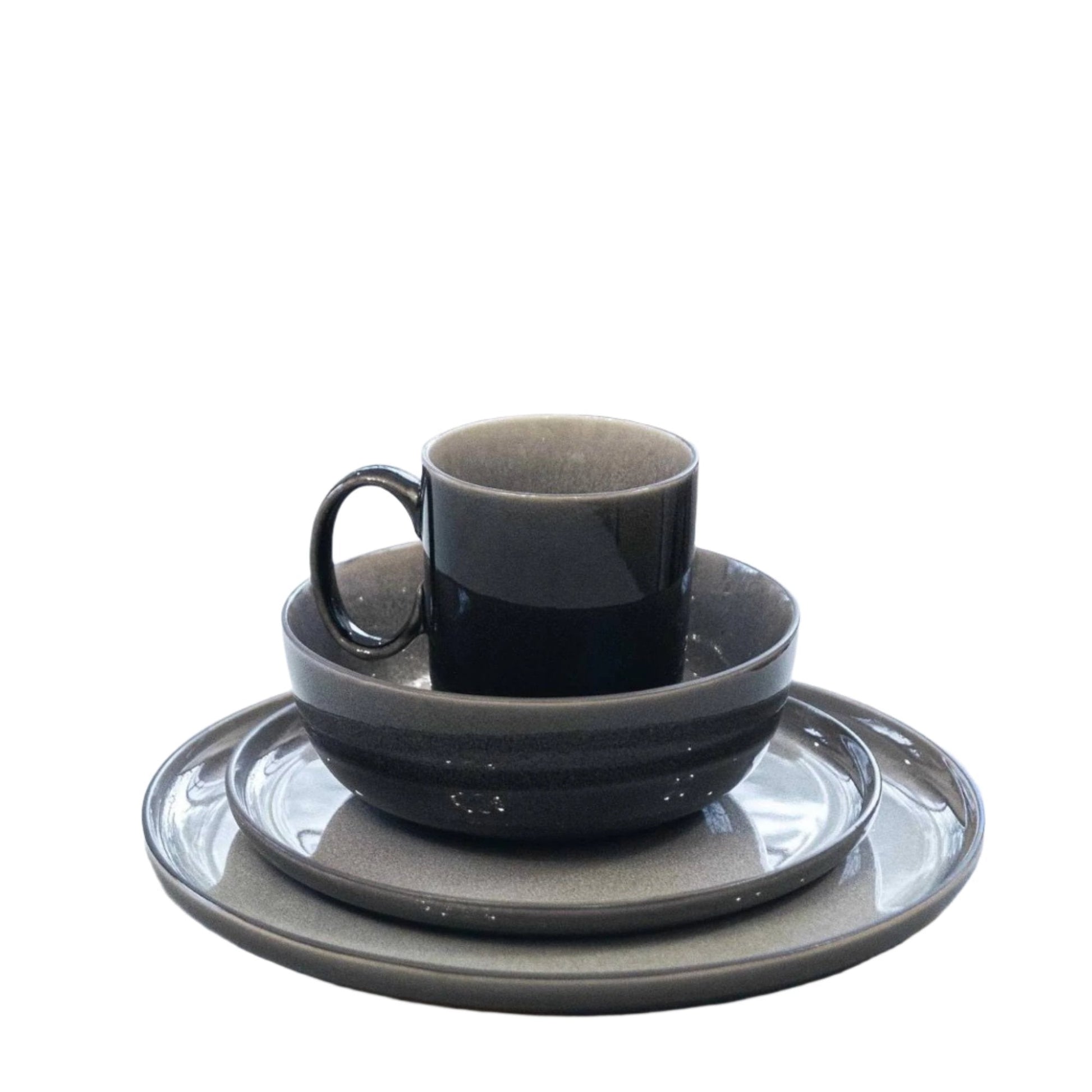 Juego de Loza Málaga 16 Pzs Vajilla Cerámica Decoexpress4#Marrón