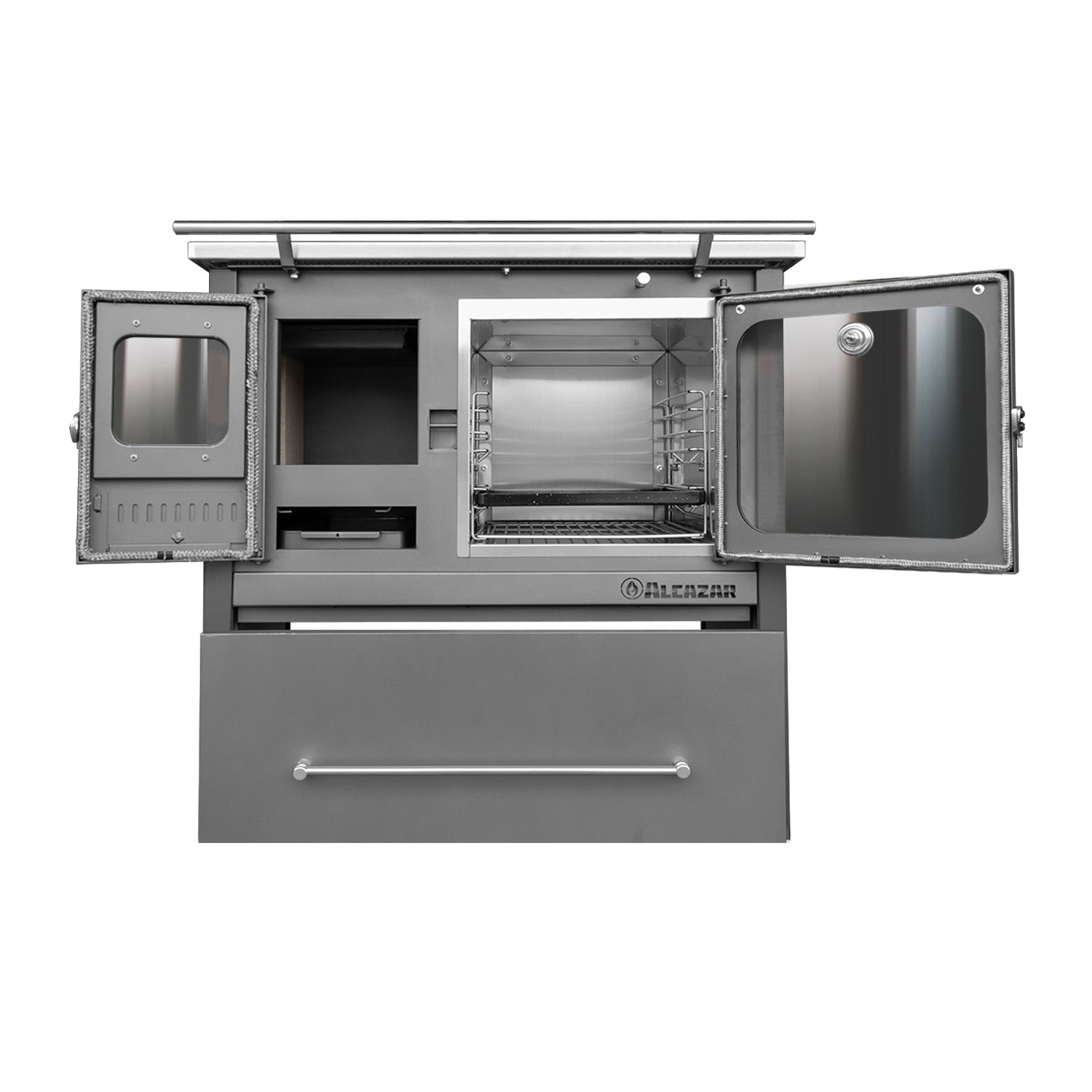 Cocina A Leña Europea M80 Alcazar5#Gris