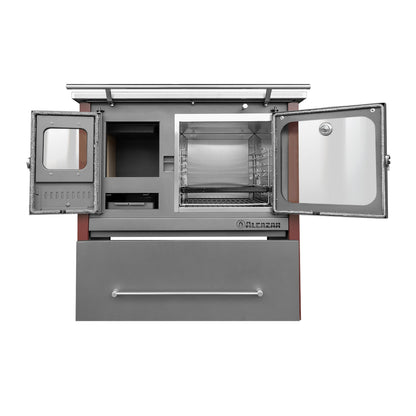 Cocina A Leña Europea M80 Alcazar12#Burdeo