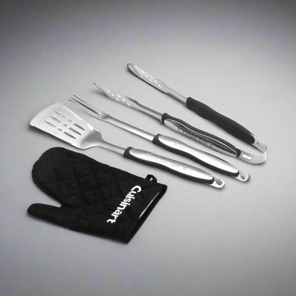 Juego De Utensilios Para BBQ De 3 Pzs + Guante CGS-134BL Cuisinart®1#Plateado