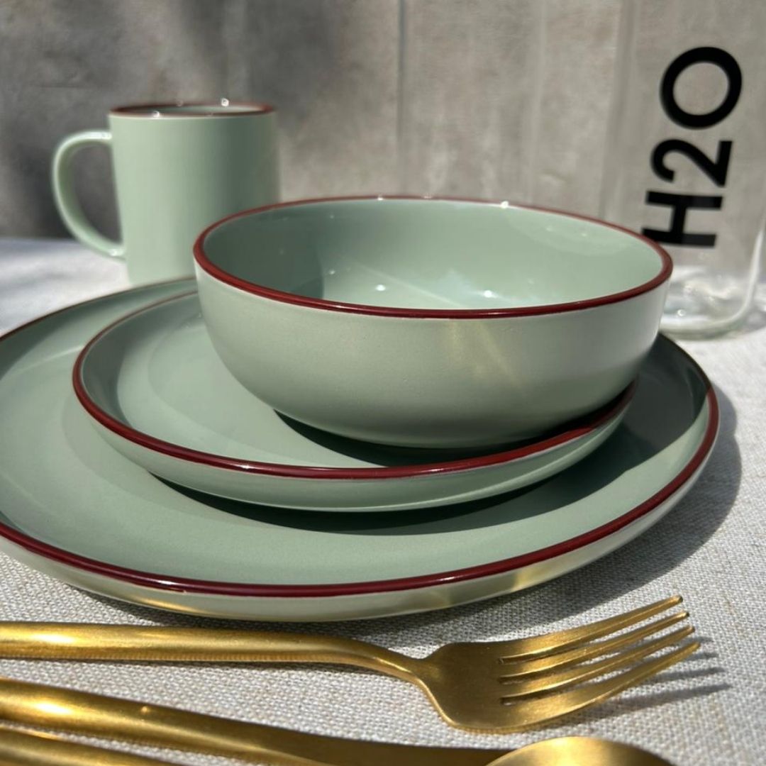 Juego de Loza 16 piezas Vajilla CerÃ¡mica Borde Coffee  Decoexpress.jpg