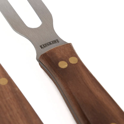 Set Tenedor + Cuchillo Parrillero Kangkawe14#Acero