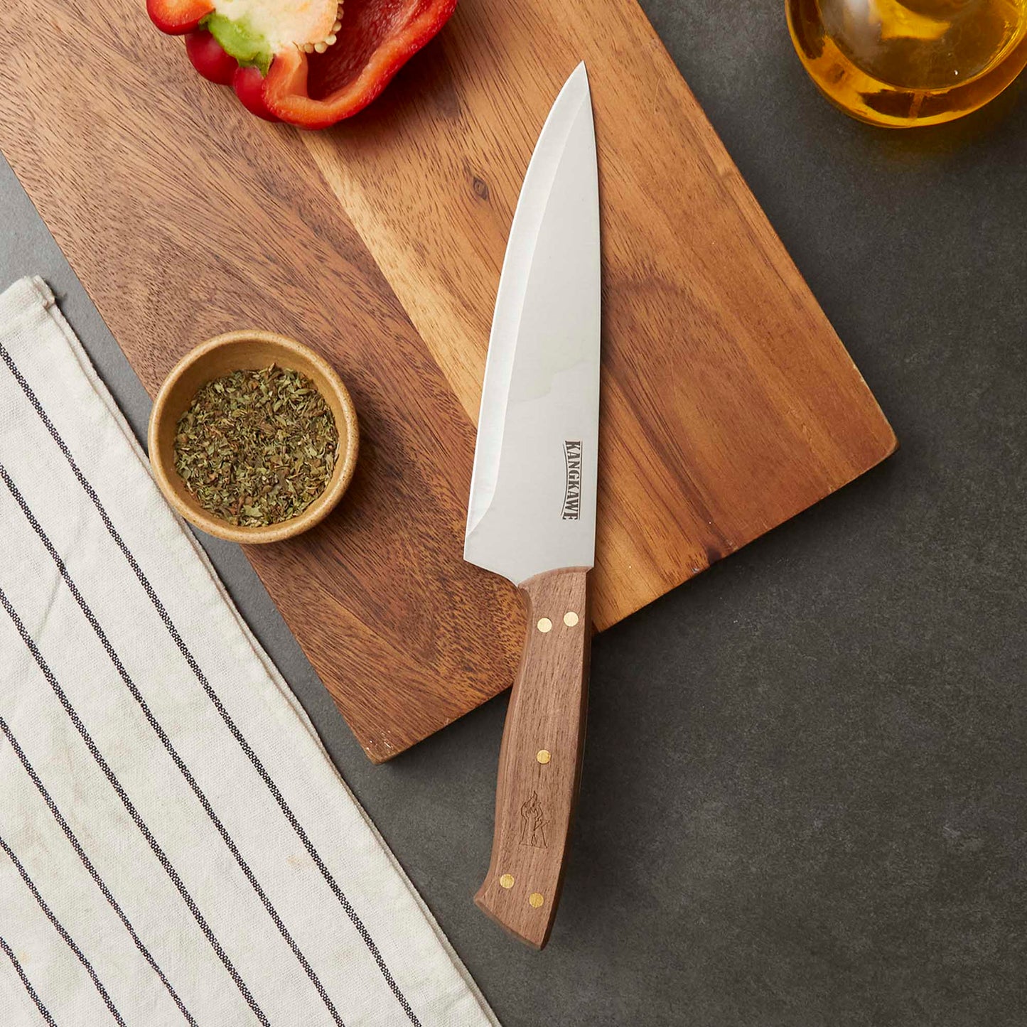 Set Tenedor + Cuchillo Parrillero Kangkawe3#Acero