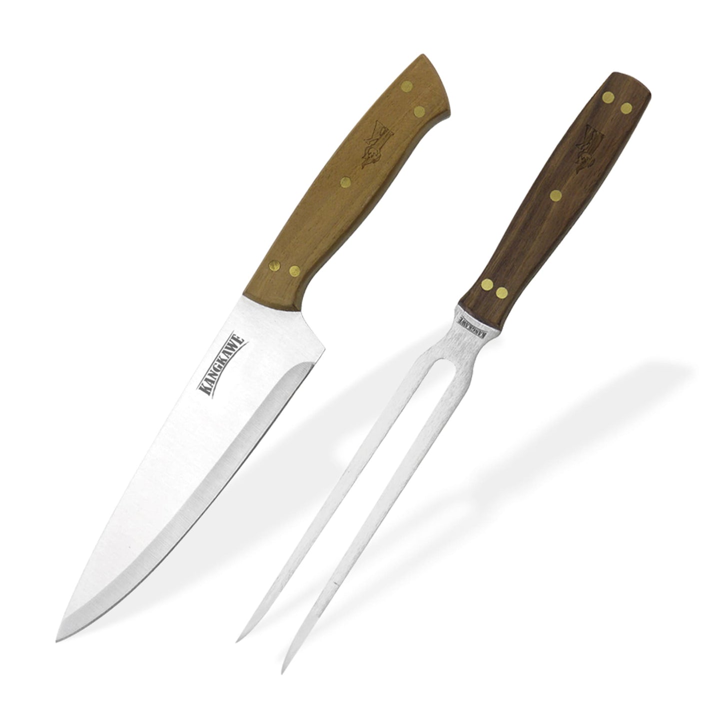 Set Tenedor + Cuchillo Parrillero Kangkawe8#Acero