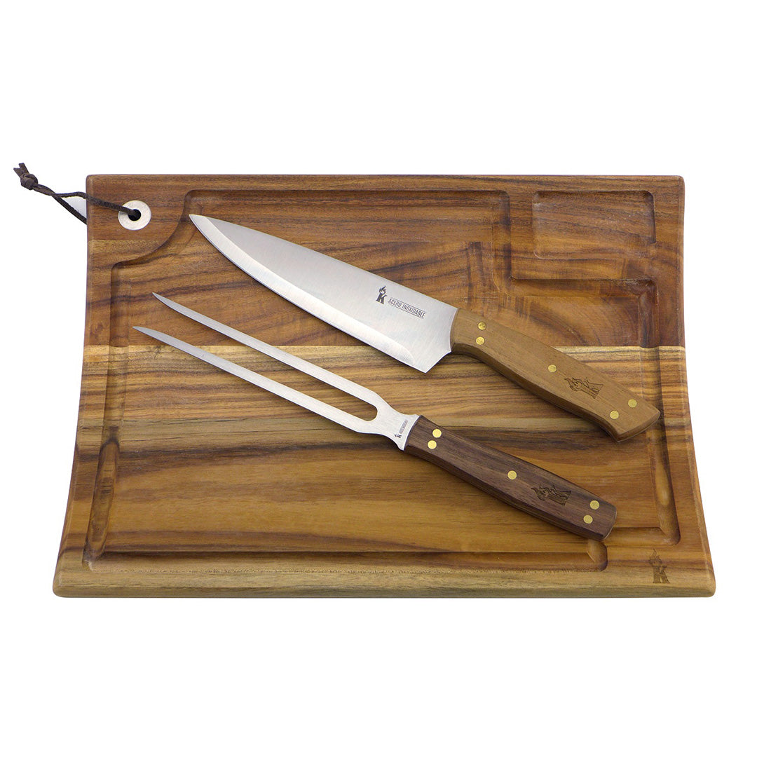 Kit Tabla + Cuchillo & Tenedor Kangkawe1#Acero