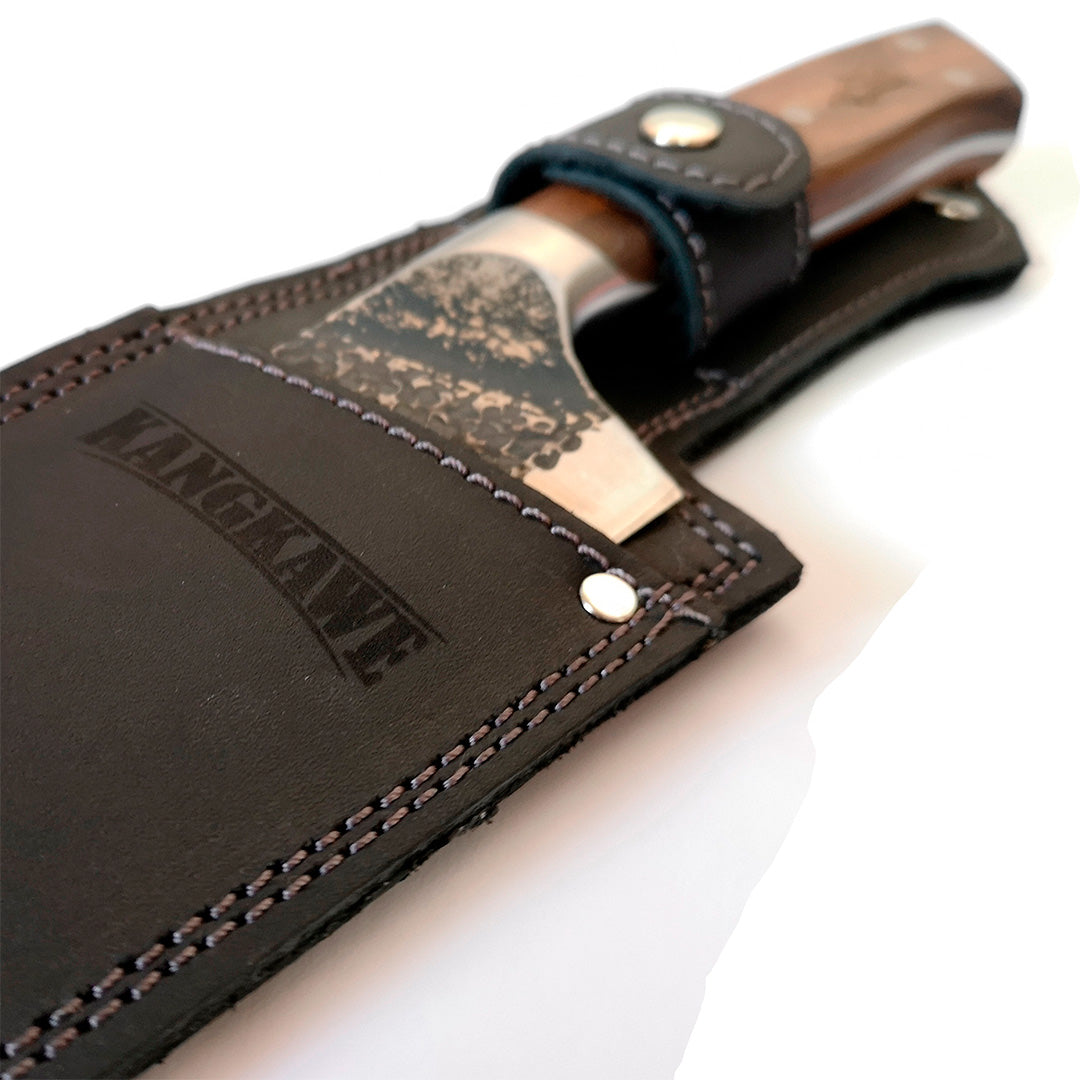 Cuchillo 8 Parrillero Curacavi + Funda Cuero Gaucho Kangkawe3#Acero