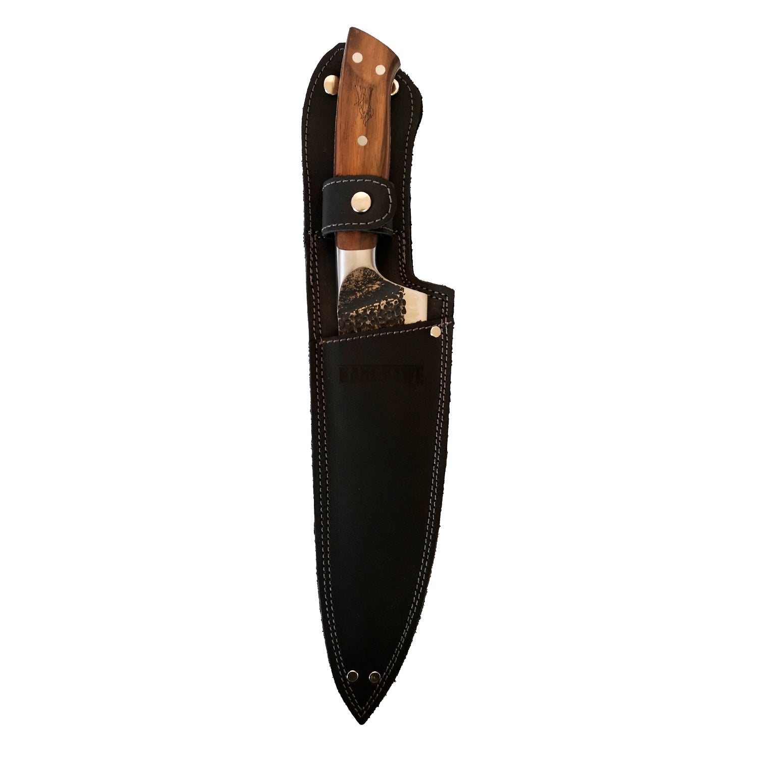 Cuchillo 8 Parrillero Curacavi + Funda Cuero Gaucho Kangkawe4#Acero