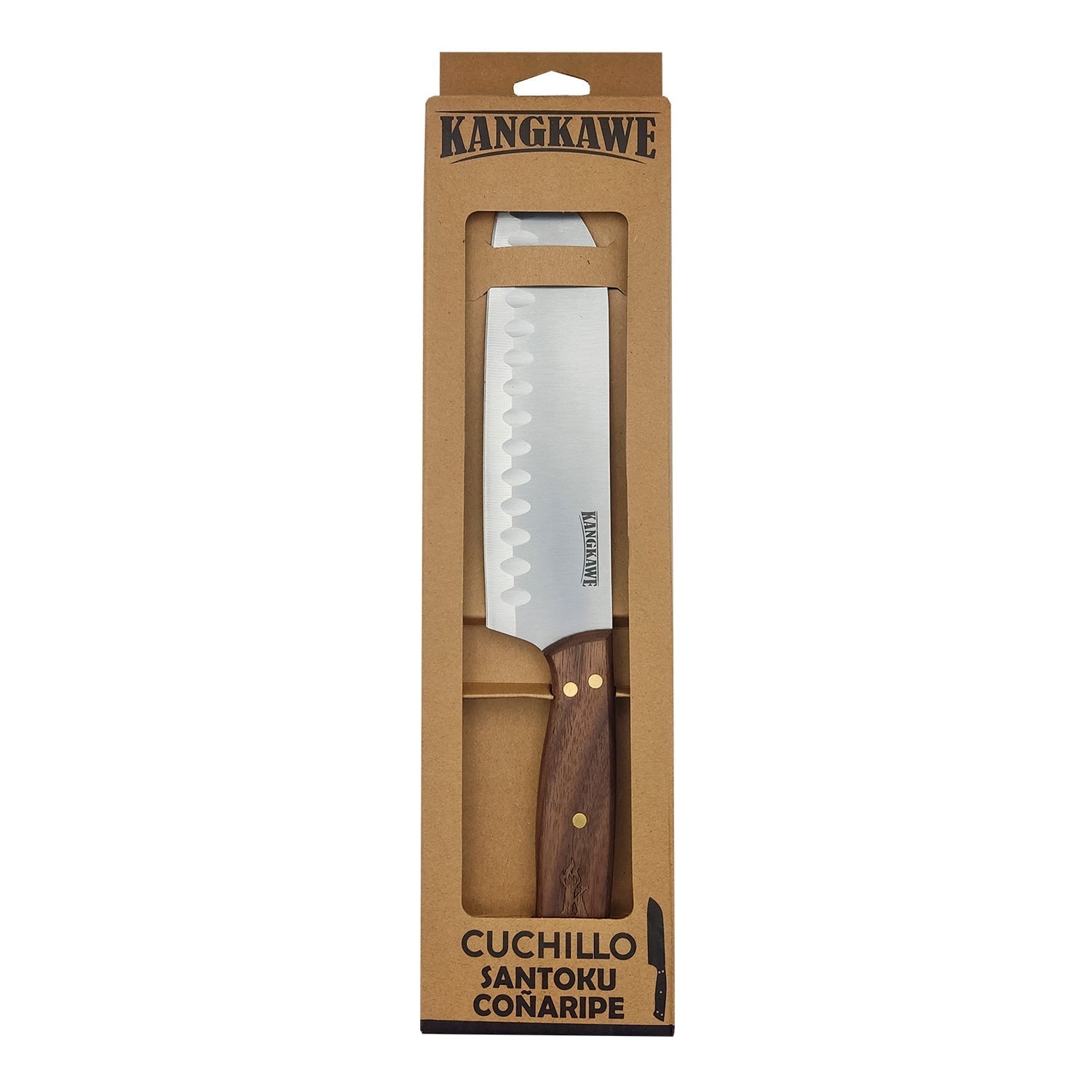 Cuchillo 7 Pulgadas Santoku Coñaripe Kangkawe3#Acero